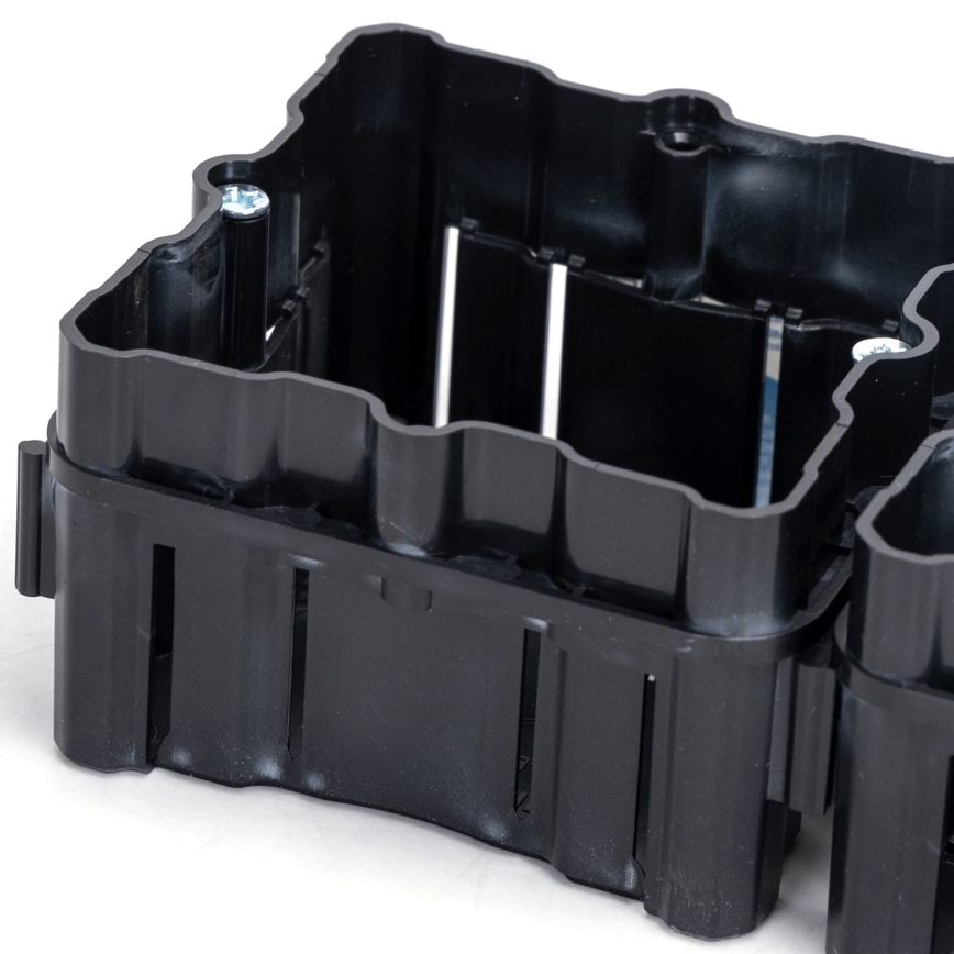 Aigostar - Set of 2 mounting boxes for recessed installation, black