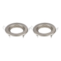 Aigostar - Set of 2 trim rings for GU10 recessed downlights, Ø 8 cm, matte chrome