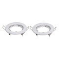 Aigostar - Set of 2 trims for GU10 recessed downlight, 8 cm diameter, white