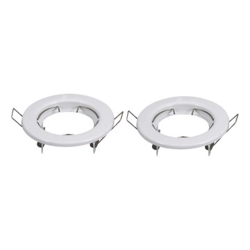 Aigostar - Set of 2 trims for GU10 recessed downlight, 8 cm diameter, white