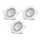 Aigostar - Set of 3 LED recessed downlights 1x GU10/4.5W/230V 4000K white