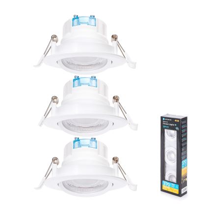 Aigostar - Set of 3 LED recessed downlights LED/5W/230V 3000K dia. 8.5 cm white
