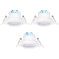 Aigostar - Set of 3 LED recessed downlights LED/5W/230V 4000K Ø 8.5 cm white