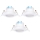 Aigostar - Set of 3 LED recessed downlights LED/5W/230V 4000K Ø 8.5 cm white