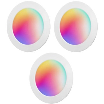 Aigostar - Set of 3 RGBW LED Dimmable Recessed Downlights MESH LED/15W/230V 2700K-6500K Ø17cm