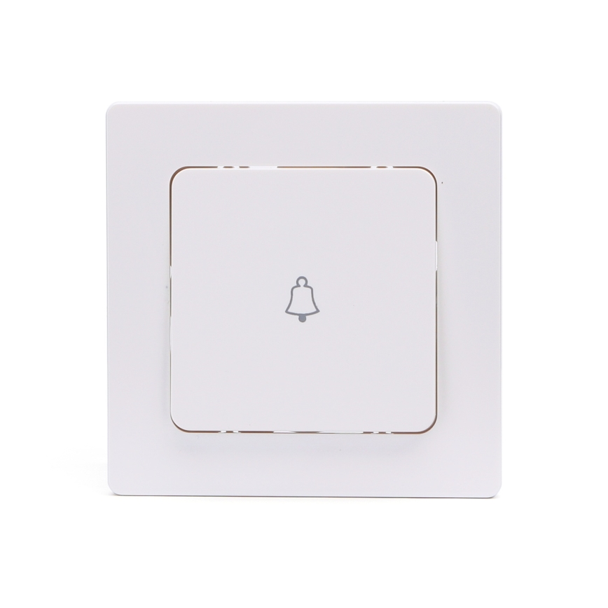 Aigostar - Simple Doorbell Switch with Frame, White