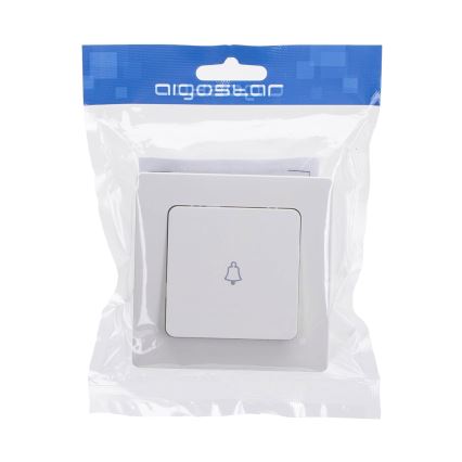 Aigostar - Simple Doorbell Switch with Frame, White