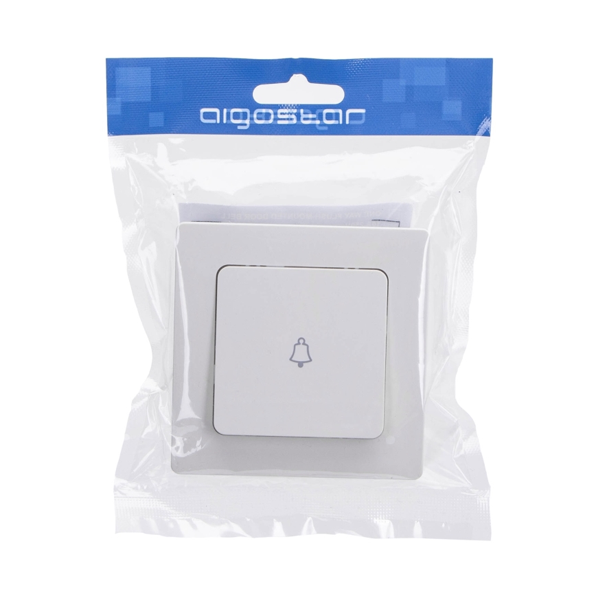 Aigostar - Simple Doorbell Switch with Frame, White