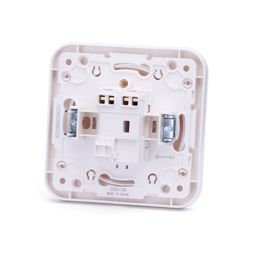 Aigostar - Simple framed doorbell switch, white