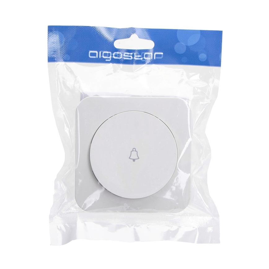 Aigostar - Simple framed doorbell switch, white
