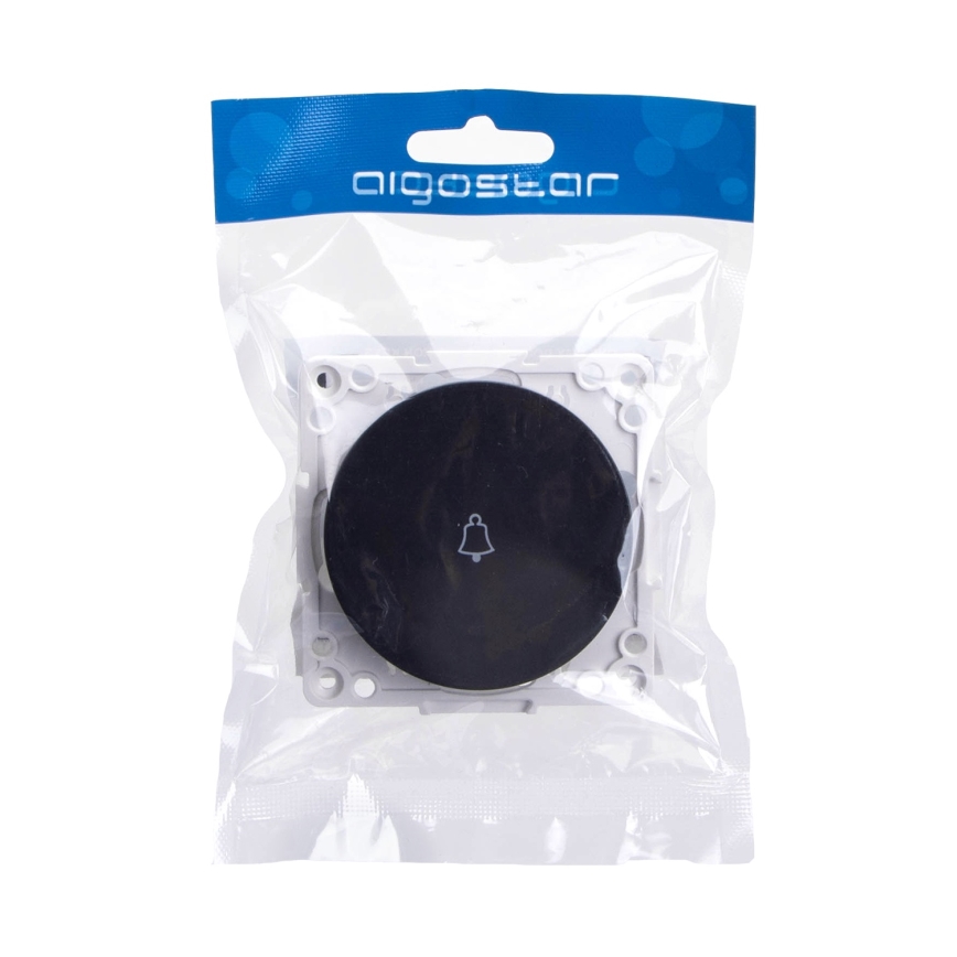 Aigostar - Simple Frameless Doorbell Switch, Black