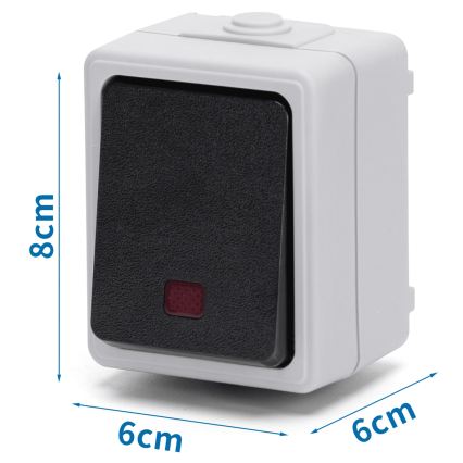Aigostar - Single-button switch IP54