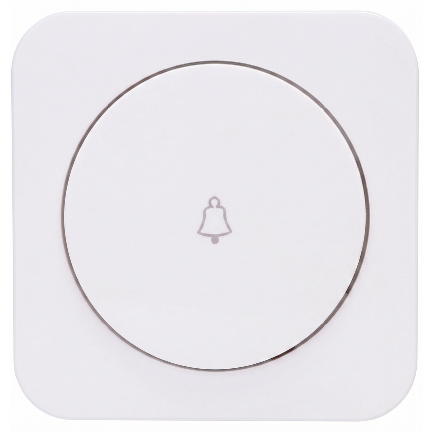 Aigostar - Single Doorbell Button with Frame, White