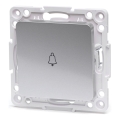 Aigostar - Single Frameless Doorbell Switch, Silver