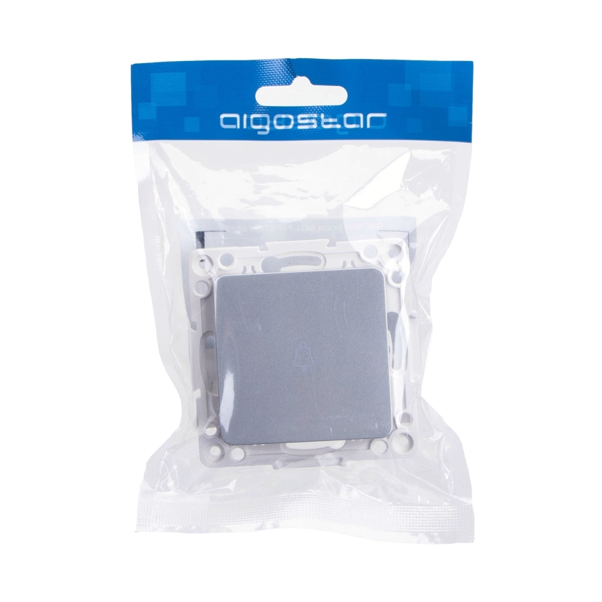 Aigostar - Single Frameless Doorbell Switch, Silver