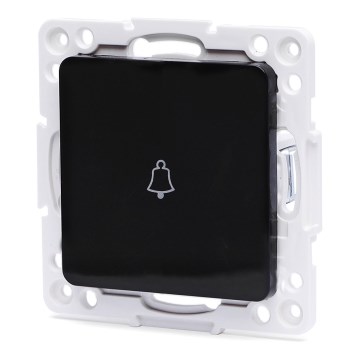 Aigostar - Single-Gang Frameless Doorbell Switch, Black