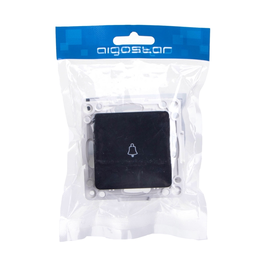 Aigostar - Single-Gang Frameless Doorbell Switch, Black