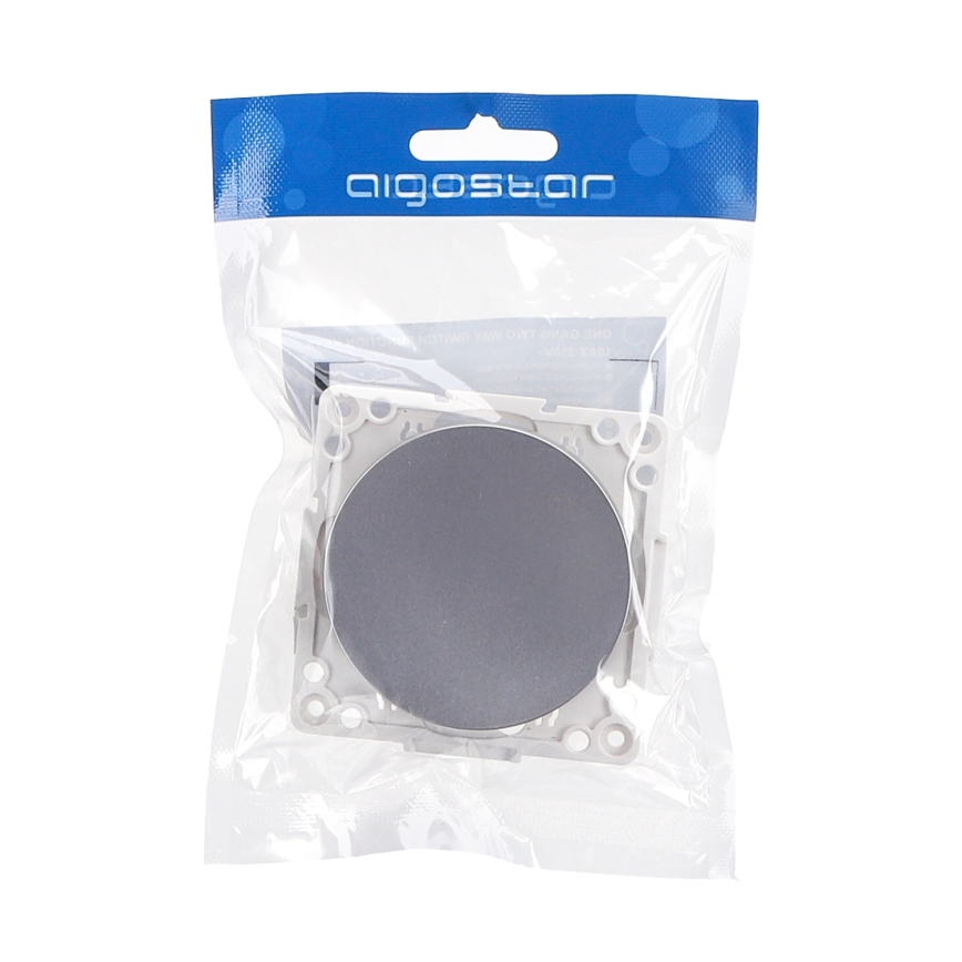 Aigostar - Single-gang frameless switch č. 6 silver