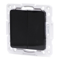 Aigostar - Single-gang frameless switch No. 6, black