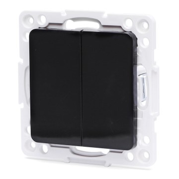 Aigostar - Single-gang frameless switch No. 6, black