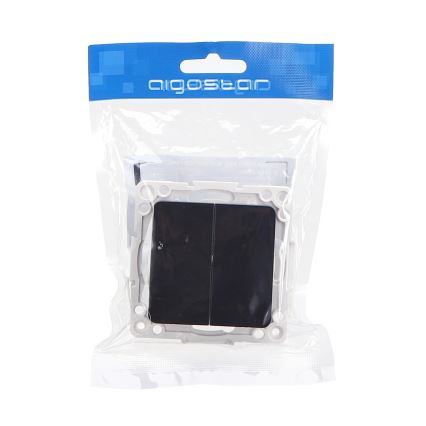 Aigostar - Single-gang frameless switch No. 6, black