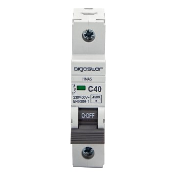 Aigostar - Single-phase circuit breaker 1P-40A-C 230-400V