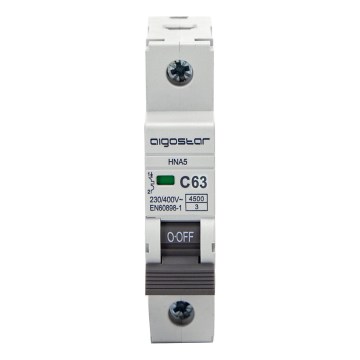Aigostar - Single-phase circuit breaker 1P-63A-C 230-400V