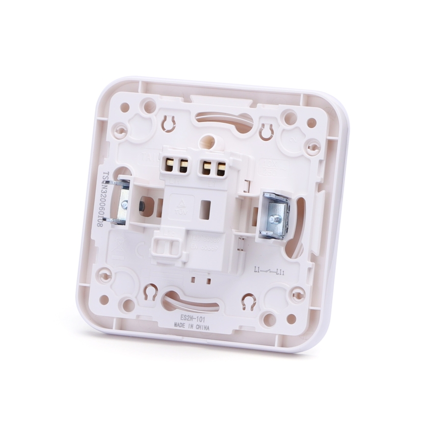 Aigostar - Single-pole switch with frame No. 1, white