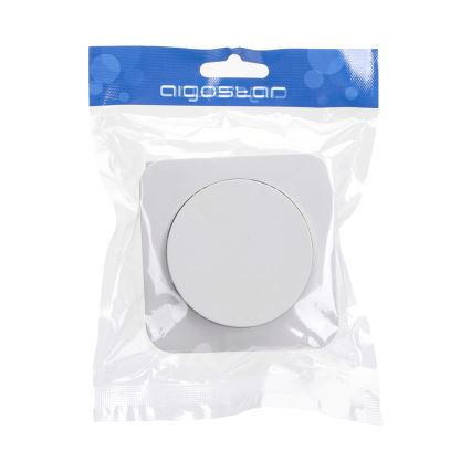 Aigostar - Single-pole switch with frame No. 1, white