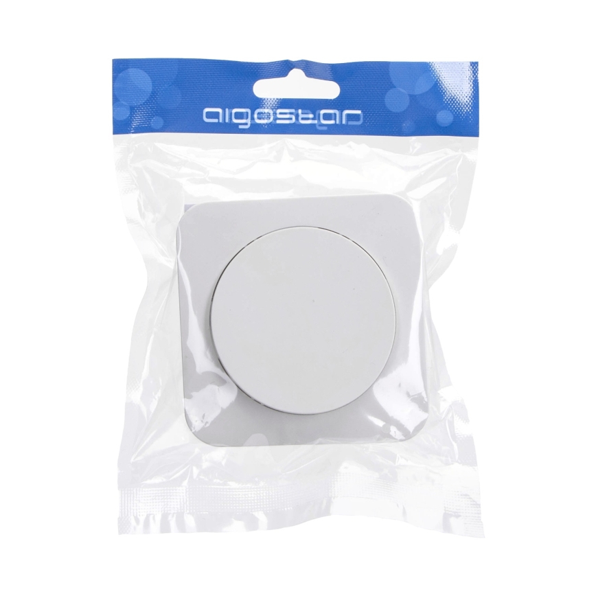Aigostar - Single-pole switch with frame No. 1, white