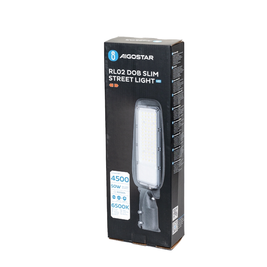 Aigostar - SLIM LED Street Light 50W/230V 6500K IP65