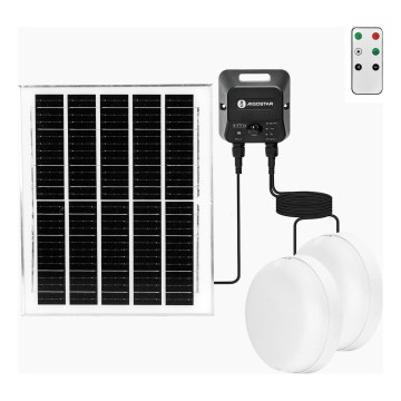 Aigostar - Solar LED Ceiling Light with Sensor, 2xLED/70W/3.7V 12,000 mAh, IP65, with Remote Control