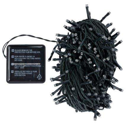 Aigostar - Solar LED Christmas String Lights, 200 LEDs / 8 Modes, 22 m, IP65, Cool White, 800 mAh