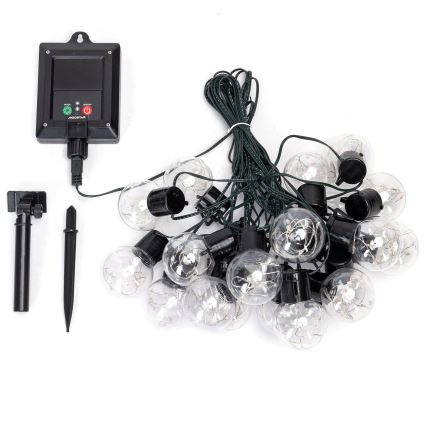 Aigostar - Solar LED Christmas string lights, 20 LEDs, 8 functions, 11.5 m, IP65, multicolor
