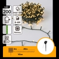 Aigostar - Solar LED Christmas String Lights 200 LEDs / 8 Functions, 22 m, IP65, Warm White, 800 mAh
