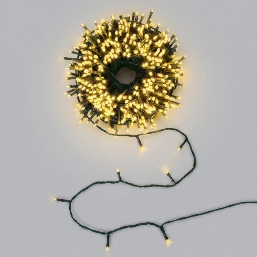Aigostar - Solar LED Christmas String Lights, 200 LEDs / 8 Modes, 22 m, IP65, Warm White, 800 mAh