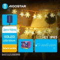 Aigostar - Solar LED Christmas String Lights 50 LEDs / 8 functions 12m 800mAh IP65 warm white