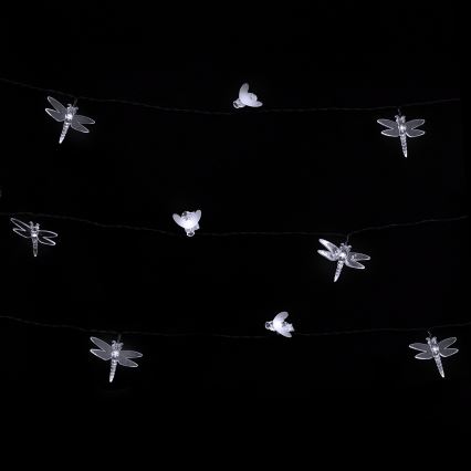 Aigostar - LED Solar Decorative String Lights, 50 LEDs / 8 Modes, 10 m, 800 mAh, IP65, Cool White