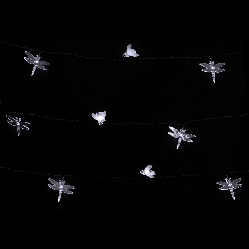 Aigostar - LED Solar Decorative String Lights, 50 LEDs / 8 Modes, 10 m, 800 mAh, IP65, Cool White