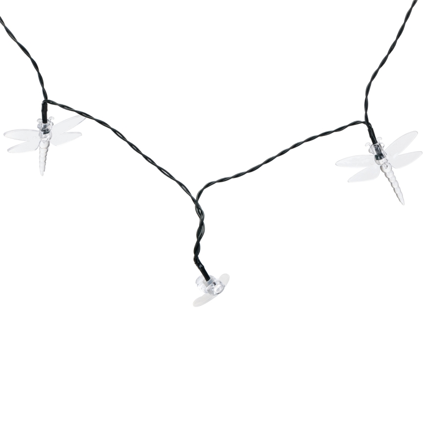 Aigostar - Solar LED Decorative String Lights, 50 LEDs / 8 Modes, 10 m, 800 mAh, IP65, Warm White