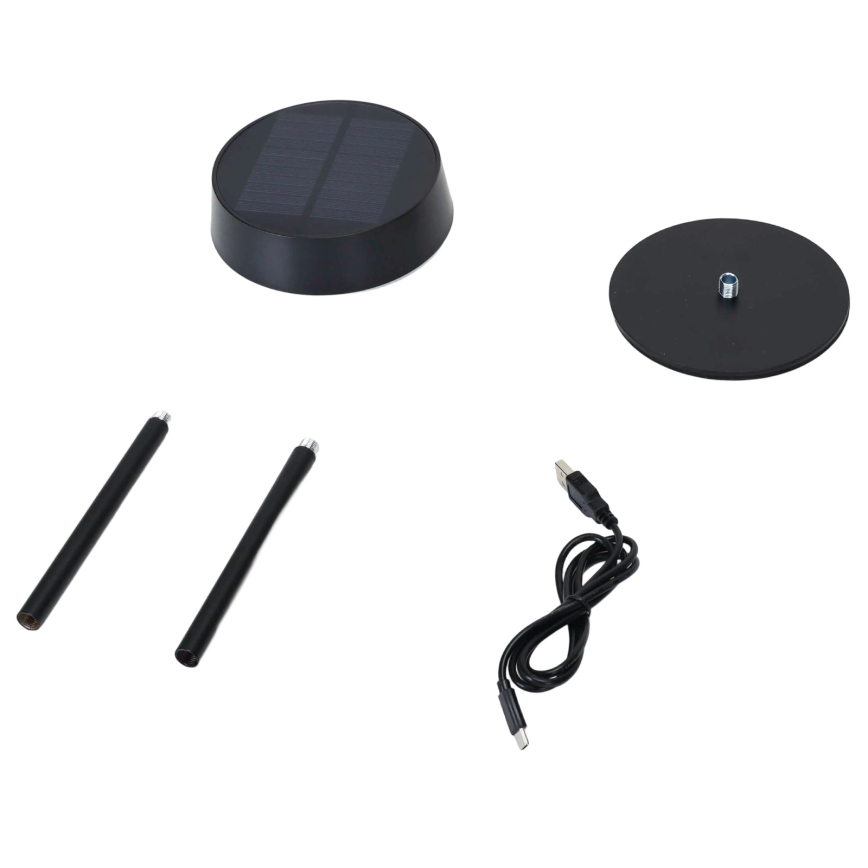 Aigostar - Solar LED Lamp, 2.4W/5V, IP44, 1800 mAh