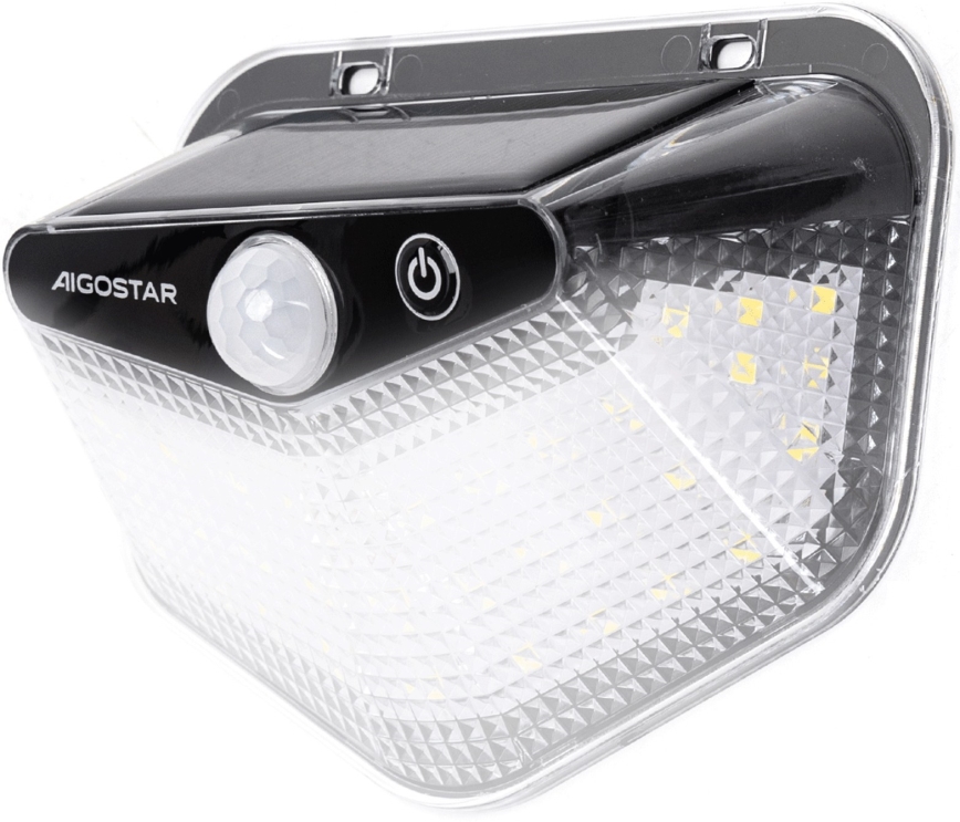 Aigostar - Solar LED Light with Sensor 3.7V 6500K 500mAh IP65 Black