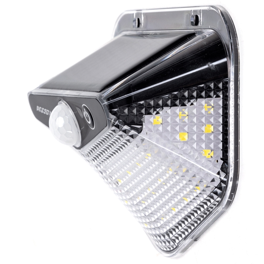Aigostar - Solar LED Light with Sensor 3.7V 6500K 500mAh IP65 Black