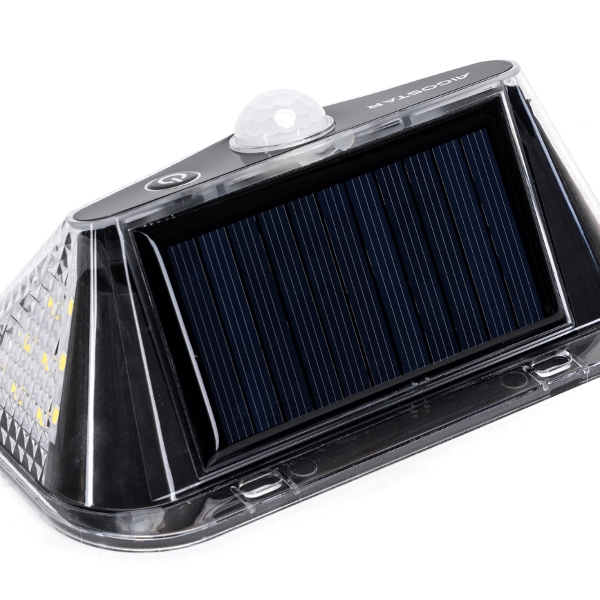 Aigostar - Solar LED Light with Sensor 3.7V 6500K 500mAh IP65 Black