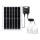 Aigostar - Solar LED pendant light with sensor 2xLED/70W/12V 12000 mAh 6500K IP65 Ø12 cm + remote control
