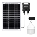 Aigostar - Solar LED Pendant Light with Sensor LED/70W/12V 6000 mAh 6500K IP65 Ø 12 cm + remote control