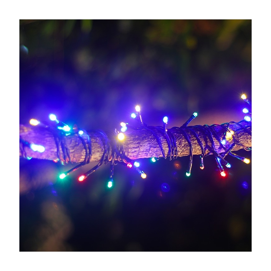 Aigostar - Solar LED String, 100 LEDs, 8 Modes, 12 m, IP65, Multicolor