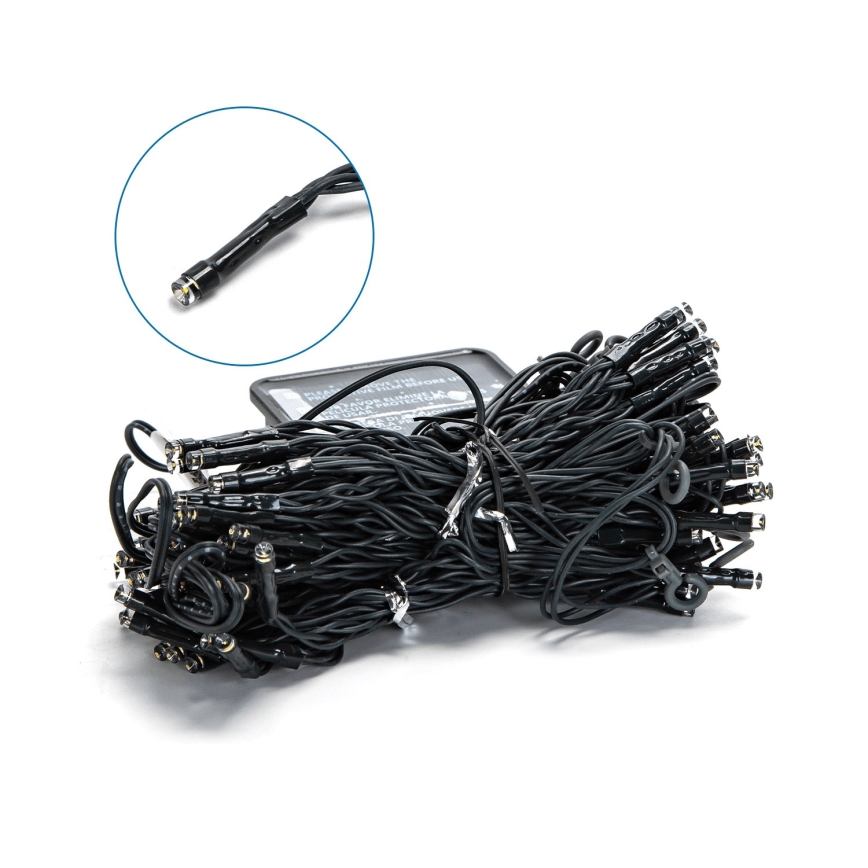 Aigostar - Solar LED String Lights 100 LEDs / 8 Modes 4×1 m IP65 Warm White 800 mAh