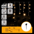 Aigostar - Solar LED String Lights, 100 LEDs, 8 Lighting Modes, 8 × 0.6 m, 800 mAh, IP65, Warm White