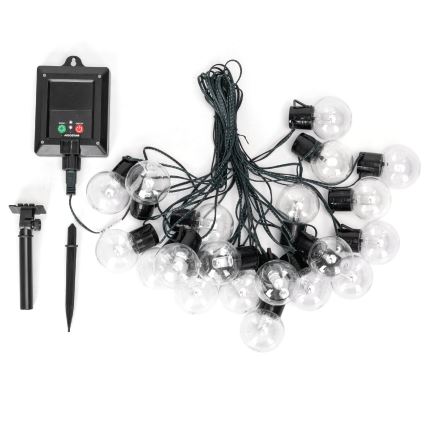 Aigostar - Solar LED String Lights, 20 LEDs / 8 modes, 11.5 m, IP65, Multicolor